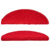 vidaXL Stair Mats 15 pcs 56x17x3 cm Red Half Round