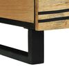 vidaXL Coffee Table Brown and Black 80 x 54 x 40 cm Solid Acacia wood