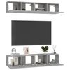 vidaXL TV Cabinets 4 pcs Concrete Grey 80x30x30 cm Engineered Wood