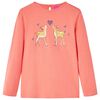 Kids' T-shirt with Long Sleeves Coral 116