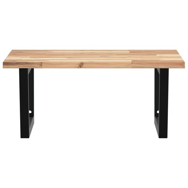 vidaXL Basin Shelf Wall Mounted Steel and Solid Wood Acacia