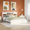 vidaXL Bookcase Bed without Mattress White 180x200cm Super King Solid Wood Pine