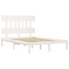 vidaXL Bed Frame without Mattress White 120x200 cm Solid Wood