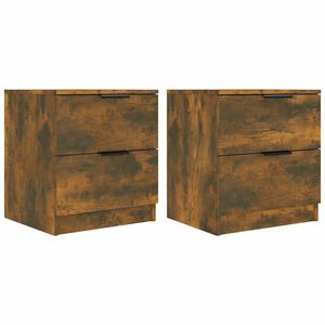 vidaXL Bedside Cabinets 2 pcs Smoked Oak Engineered Wood