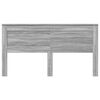 vidaXL Headboard with Headboard Grey Sonoma 200 cm Engineered Wood