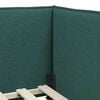 vidaXL Corner Bed Frame Dark Green 90 cm x 190 cm Velvet