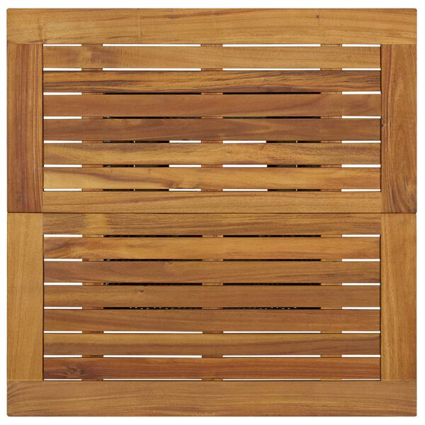 vidaXL Bar Table Black 80x80x110 cm Poly Rattan and Solid Acacia Wood