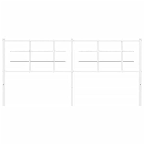 vidaXL Metal Replace Headboard White 180 cm