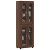 vidaXL Highboard with Shelf Brown Oak 60 x 35 x 182 cm Engineered Wood