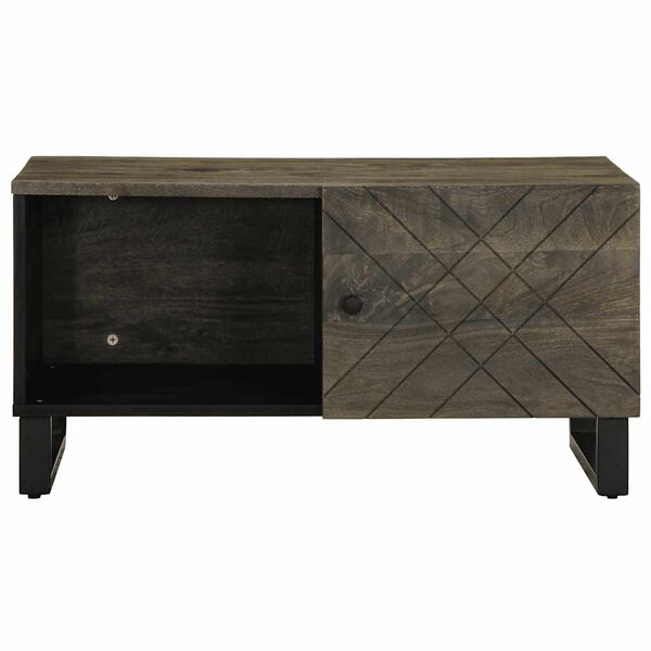 vidaXL Coffee Table Black 80x50x40 cm Solid Wood Mango