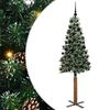vidaXL Slim Christmas Tree Green 180 cm PVC and Solid Pine wood
