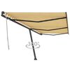 vidaXL Freestanding Manual Retractable Awning 600x350 cm Yellow/White