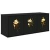 vidaXL Wall-mounted TV Cabinet BREMEN 102 x 33 x 40 cm Black Oak