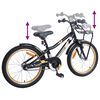 vidaXL Kids Bike 18'' for 5-7 Years Old Orange Black
