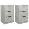 vidaXL Bedside Cabinets 2 pcs Concrete Grey 40x36x65 cm