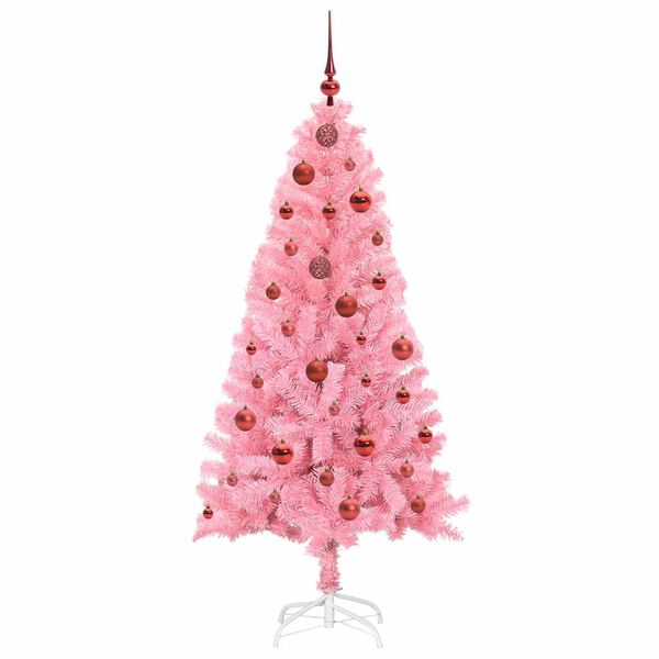 vidaXL Christmas Tree with 150 LEDs with Stand Pink 150 cm PVC