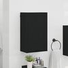 vidaXL Bathroom Cabinet Wall-mounted with Door Black 39 x 23.5 x 65 cm