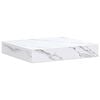 vidaXL Wall Shelf 2 pcs White Marble 23 x 23.5 x 4 cm Engineered Wood