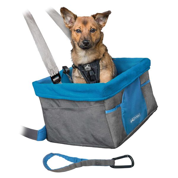 Kurgo Dog Booster Seat Heather Blue and Grey