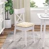 vidaXL Seat Cushions 4 pcs Cream 40 x 40 x 6 cm Corduroy Fabric