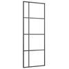vidaXL Sliding Door with Hardware Set Black 76x205 cm ESG Glass