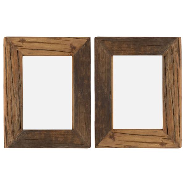 vidaXL Photo Frames 2 pcs 25x30 cm Solid Reclaimed Wood and Glass
