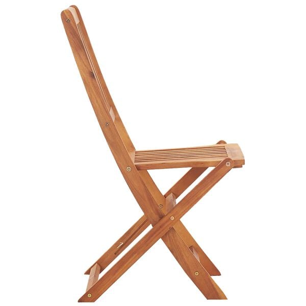 vidaXL Chair Folding Brown Acacia Wood