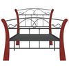 vidaXL Bed Frame without Mattress Black Metal 90x200 cm