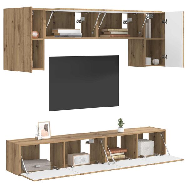 vidaXL TV Cabinet Set Wall-mounted 5 pcs Sonoma Oak Engineered Wood