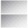 vidaXL Stair Tread Rectangular 2 pcs Silver 100 x 50 cm Aluminium