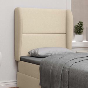 vidaXL Headboard Ear Cream 80 x 23 x 6 cm Fabric