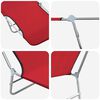 vidaXL Folding Sun Loungers 2 pcs Steel and Fabric Red