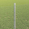 vidaXL Fence with Post Silver 0.8 x 25 m Steel