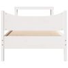 vidaXL Bed Frame with Headboard White 90x200 cm Solid Wood Pine
