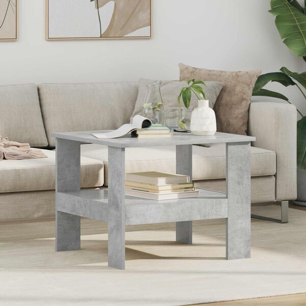 vidaXL Coffee Table Concrete Grey 57 x 55 x 45 cm Engineered Wood