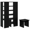 vidaXL Shoe Cabinet with Shelf 2 pcs Black Oak Engineered Wood