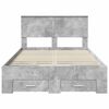 vidaXL Bed Frame Concrete Grey 120 x 200 cm Engineered Wood