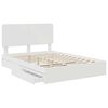 vidaXL Storage Bed with Headboard White 160 x 200 cm Engineered Wood