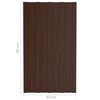 vidaXL Roof Panels 12 pcs Galvanised Steel Brown 80x45 cm
