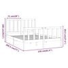 vidaXL Bed Frame without Mattress 150x200 cm King Size Solid Wood Pine