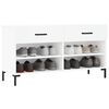vidaXL Shoe Bench White 102x35x55 cm Engineered Wood