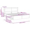 vidaXL Bed Frame with Drawer White 200 x 200 cm Engineer Wood