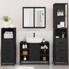 vidaXL 4&nbsp;Piece Bathroom Furniture Set&nbsp;Black Engineered Wood