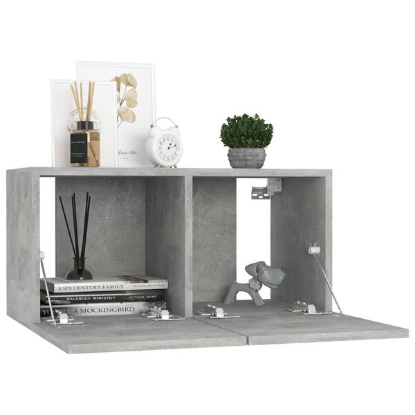 vidaXL 6 Piece TV Cabinet Set Concrete Grey Engineered Wood
