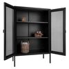 House Nordic Display Cabinet Anna with Mesh Door Black
