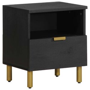 vidaXL Bedside Cabinet Black 40x33x46 cm Engineered Wood