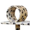 vidaXL Cat Tree Beige with paw prints 83 x 72 x 140 cm Wood
