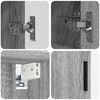 vidaXL Bathroom Furniture Set Wall-mounted with Door 2 pcs Grey Sonoma