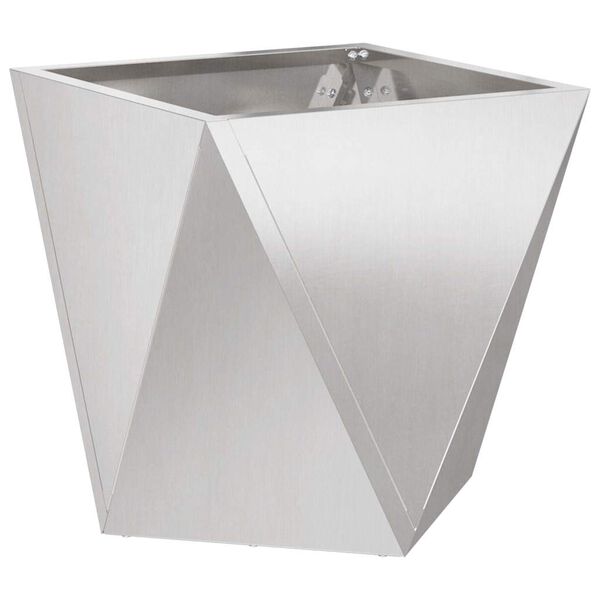 vidaXL Planter Silver 40 x 40 x 40 cm Stainless Steel