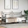 vidaXL Daybed Frame with Headboard Black 80 x 200 cm Steel